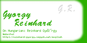gyorgy reinhard business card